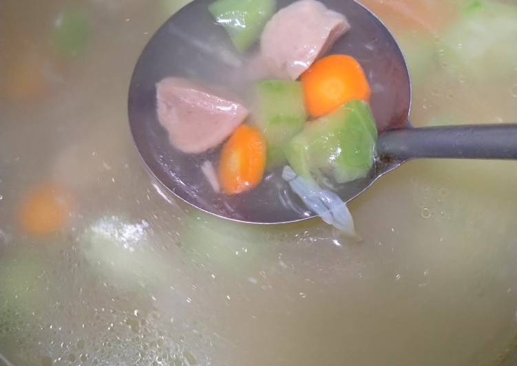 Bahan mengolah Sop Oyong Bakso Lezat