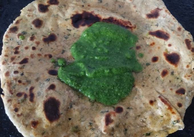 Recipe of Homemade Lasooni Methi roti - New Recipes