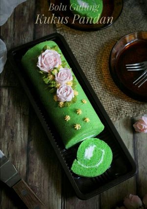Foto resep Bolu gulung kukus pandan