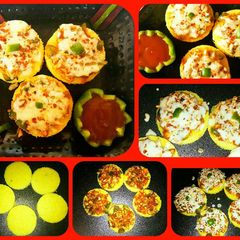A picture of Dhokala pizza.