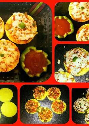 A picture of Dhokala pizza.