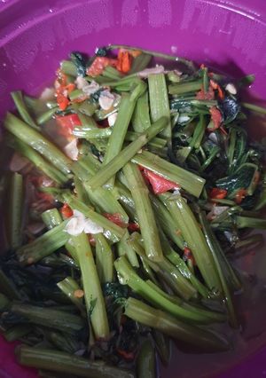 Foto resep Cah Kangkung polos ala anak kost