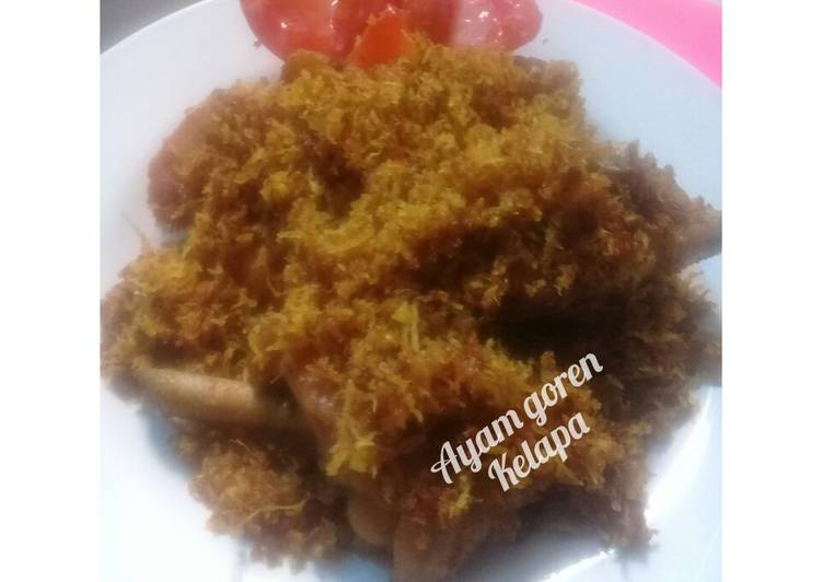Resep 🍒 Ayam goreng kelapa yang Enak