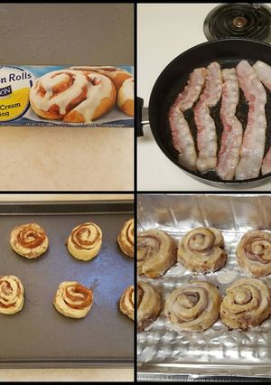 A picture of Bacon Cinnamon Buns.