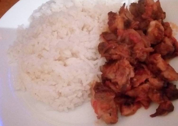 Easiest Way to Prepare Super Quick Homemade Sweet n sour pork with Rice