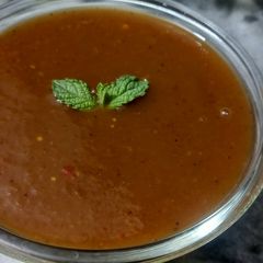 A picture of Imli alu bukhara sauce.