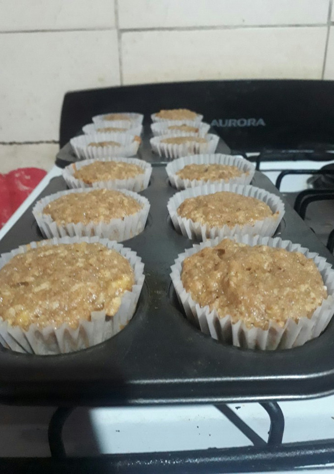 Una foto de Muffins de banana, harina integral y avena