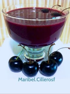 Una foto de Batido de cerezas