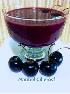 Una foto de Batido de cerezas