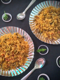 A picture of Methi matar pulao.