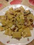 Pasta del territorio(vicino casa) con totani e ciuffi