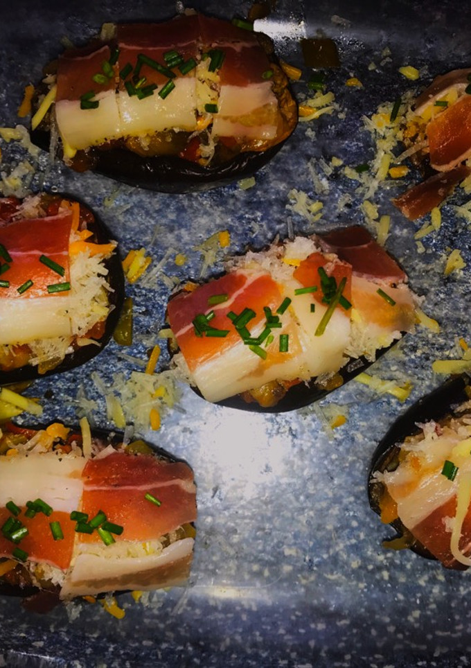 Una foto de Berenjena Rellena de Verdura
