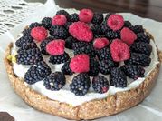 Una foto de pie de frambuesas