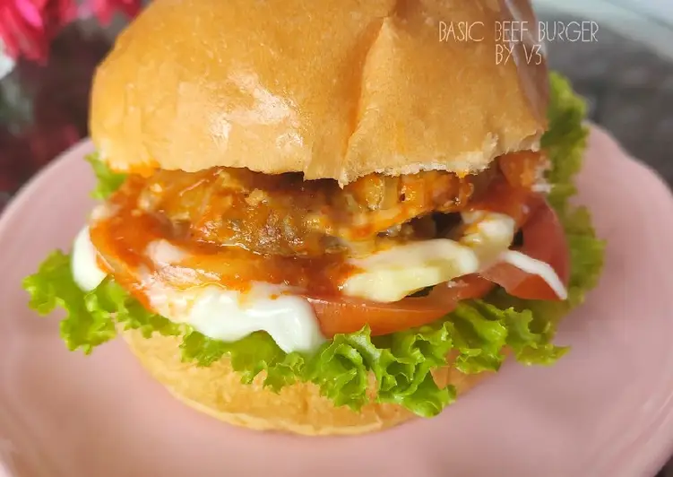 Resep Populer Beef Patty Burger (Isian burger) Yummy Mantul