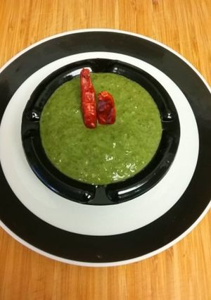 A picture of Bhang Ki Chutney(Hemp Sauce).