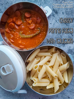 Gambar Cheesy Penne Pasta with Sausage
