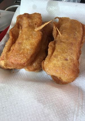 Una foto de Rollos de jamón rellenos de queso