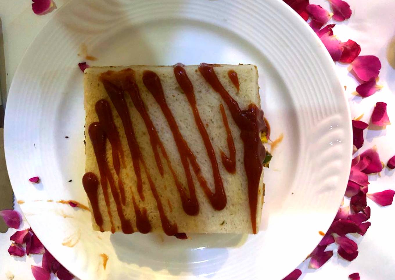 Veg Mayo bread sandwich