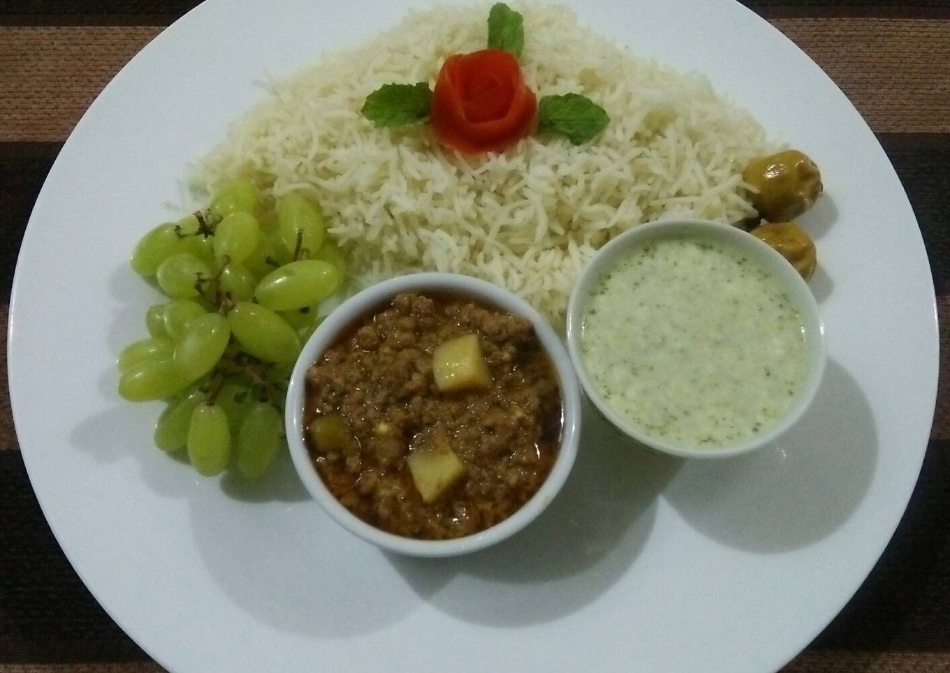 Aloo qeema Platter😋🍛