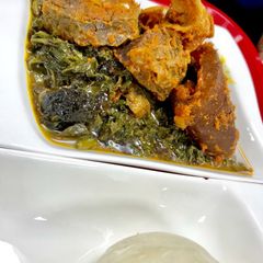 A picture of Afang soup.