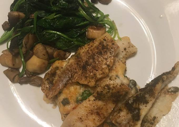 Recipe of Super Quick Homemade Mushroom and Spinach Sauté