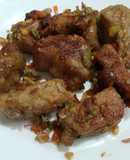 Masas de cerdo fritas