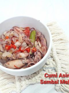 Foto resep Cumi asin sambal matah