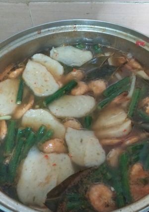Foto resep Pindang udang krupuk Palembang mantul