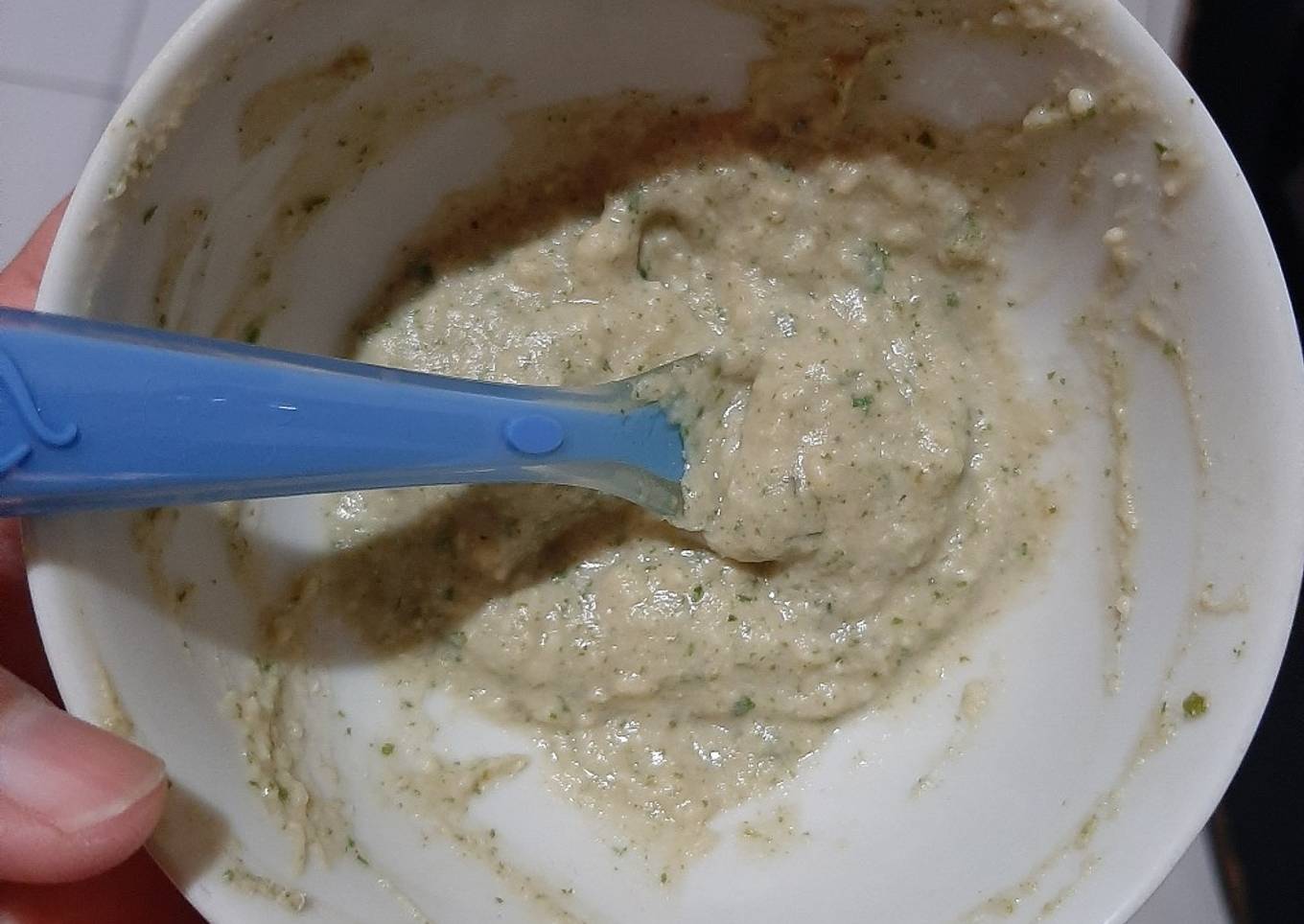 Mpasi Bayam, Tempe, Ayam