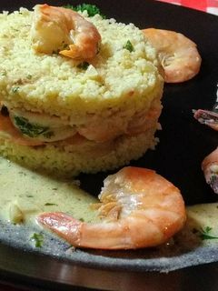 Óriás garnéla kuszkusszal recept fotója