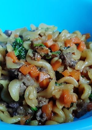 Foto resep Tumis Macroni Hati Ayam dan Sayuran (MPASI 20 Bulan)