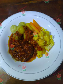 Foto resep Steak with vegetables and black paper sauce