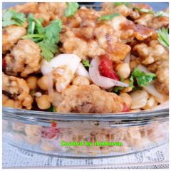 Beef pakora with chana chaat🤗 A picture of Beef pakora with chana chaat🤗.