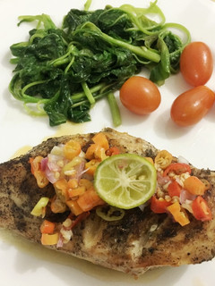 Foto resep Grilled chicken breast sambal matah