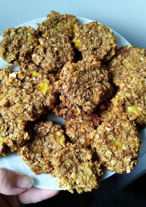 Una foto de Galletas de avena y plátano