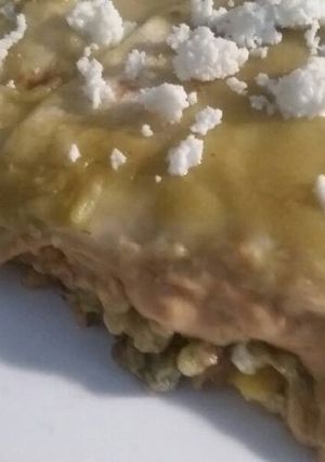 A picture of Green Enchilada Casserole.