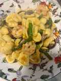 Orecchiette with Shrimp, Clams, and Asparagus