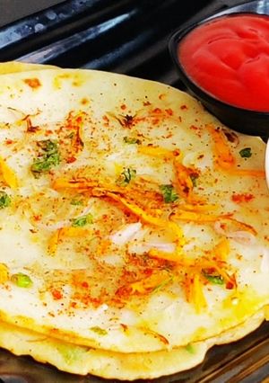 A picture of Instant Bread Onion Uttapam.