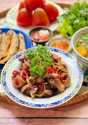 Hình của món Vịt Kho Gừng.