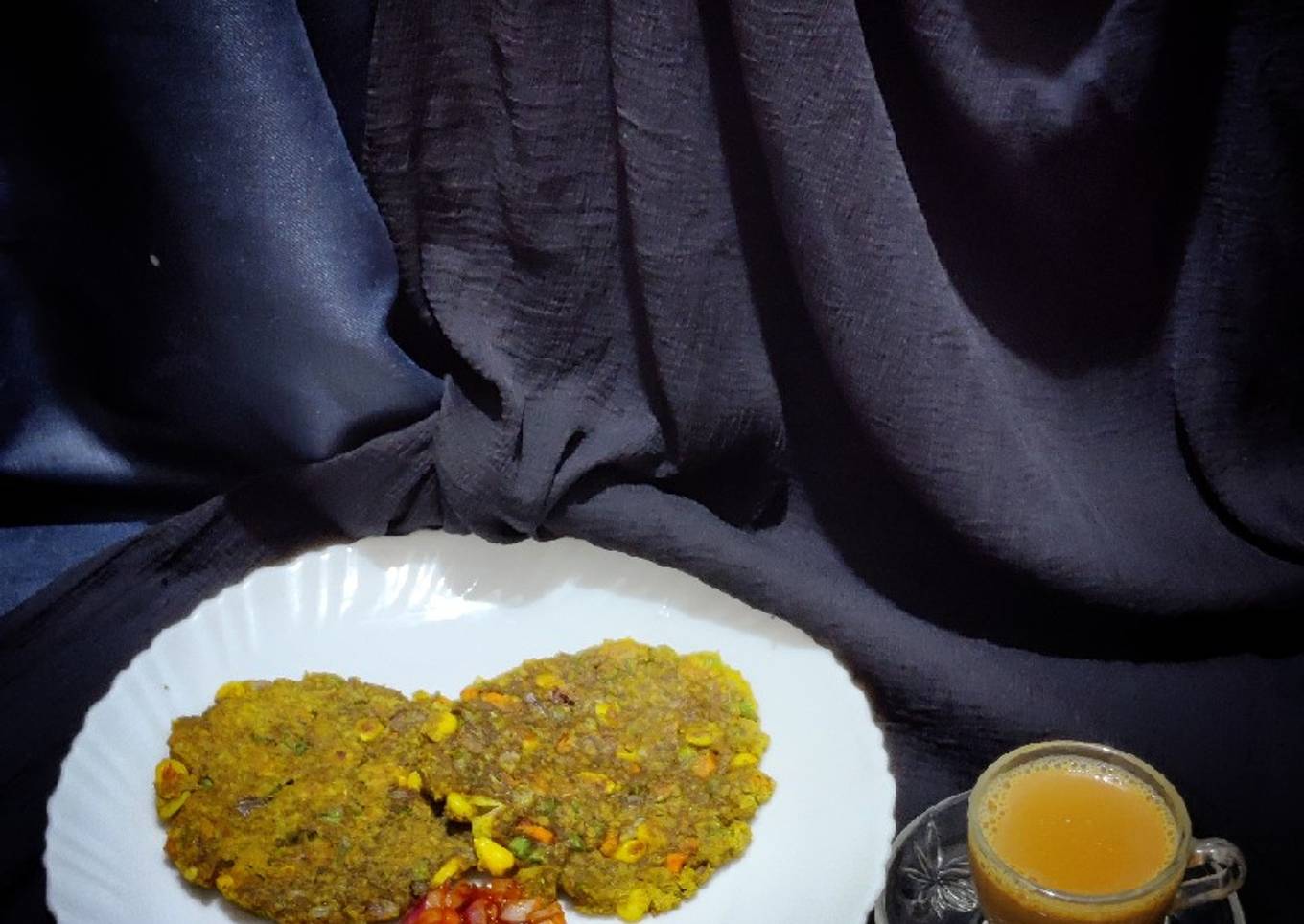 Vegetable jowar and oats paratha