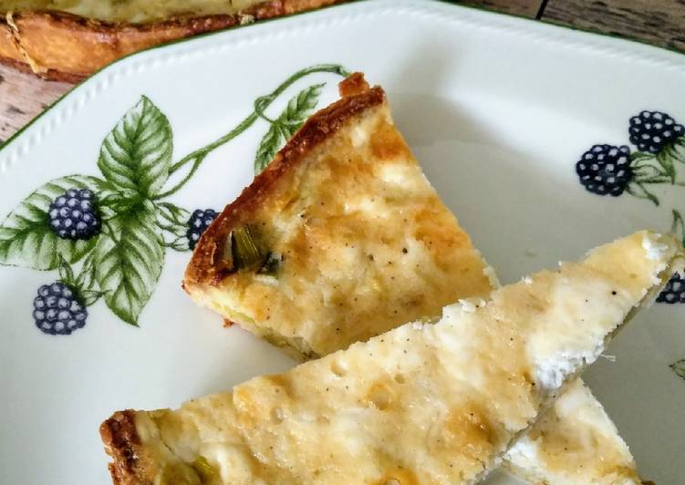 Quiche de puerros y queso de cabra
