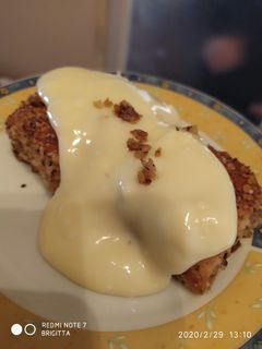Gluténmentes, tojásmentes aranygaluska vaníliasodóval recept fotója