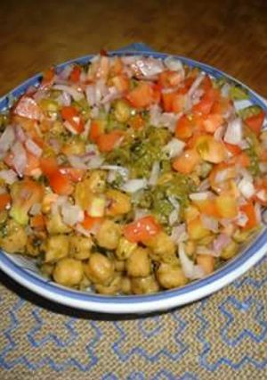 A picture of Green Masala Chickpeas.