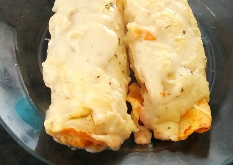 Panquecas ao molho branco