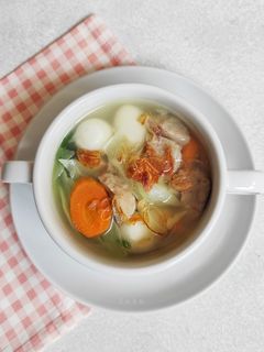Foto resep Sayur Sup Baso Telur Puyuh