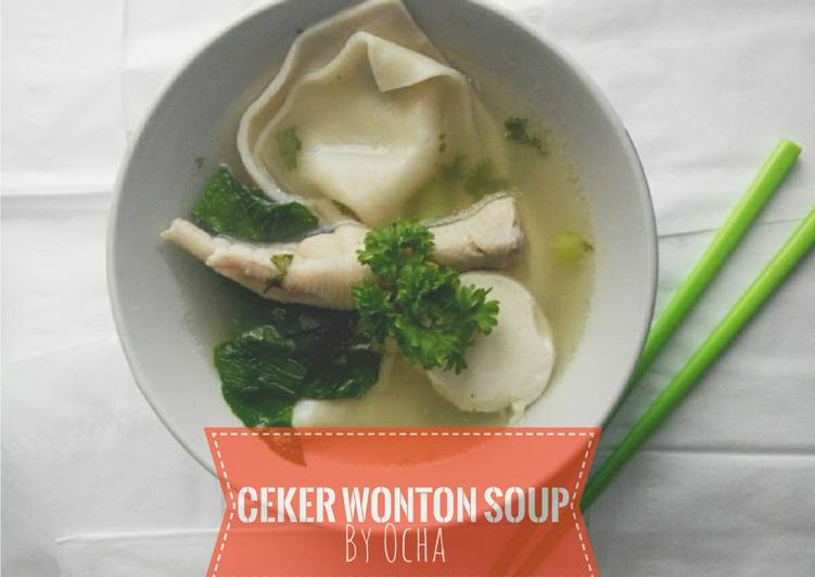Resep Ceker Wonton Soup / Sup Pangsit Ceker, Menggugah Selera