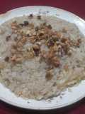 Arroz con peras y nueces