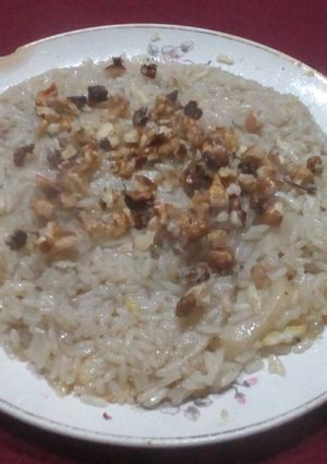 Una foto de Arroz con peras y nueces