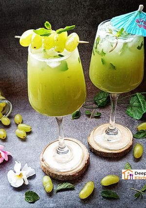 ग्रीन ग्रेप मिंट कूलर (Green Grape Mint Cooler Recipe In Marathi) रेसिपी चे मुख्य फोटो 
