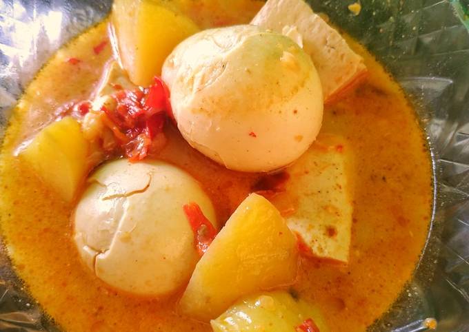 Resep Kari Tahu Telur Oleh Saluna Mahira Cookpad